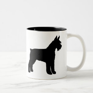 Jätte- Schnauzer (svarten) Två-Tonad Mugg