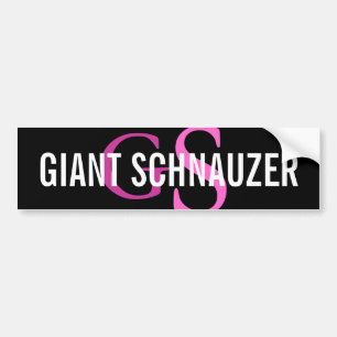 Jätte- SchnauzeravelMonogram Bildekal