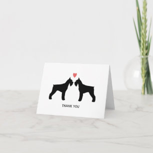 Jätte- Schnauzers som gifta sig tack Kort