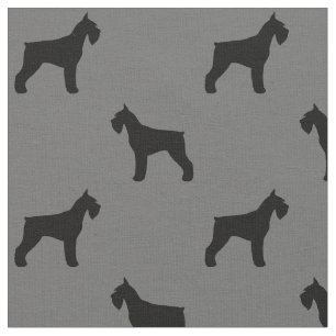 Jätte- SchnauzerSilhouettesmönster Tyg