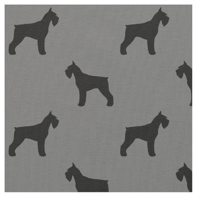 Jätte- SchnauzerSilhouettesmönster Tyg (Närbild)
