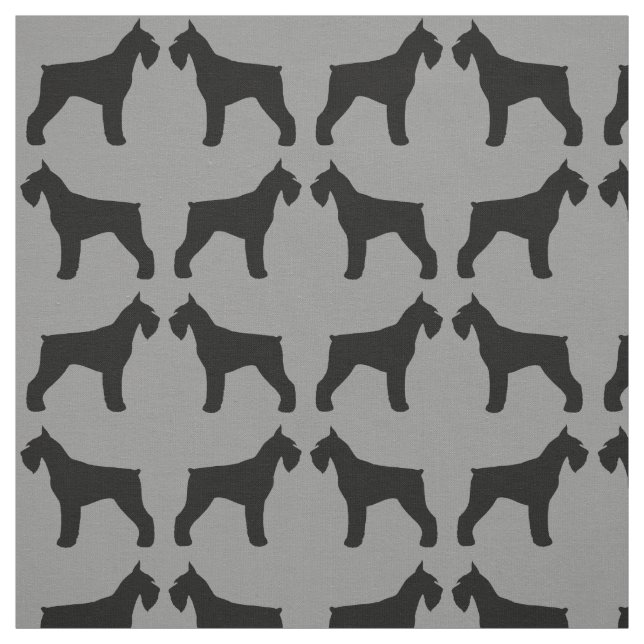 Jätte- SchnauzerSilhouettesmönster Tyg (Provkarta)