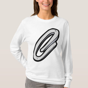 Jätte Silver Gem Clip Kontor och Pappersvaror T Shirt