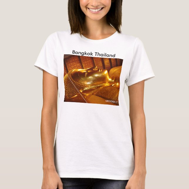 Jätte- sova Buddha T-tröja Tee (Framsida)