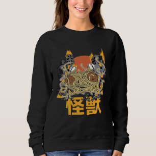 Jätte Spaghetti Monster Solnedgång Japanska T Shirt