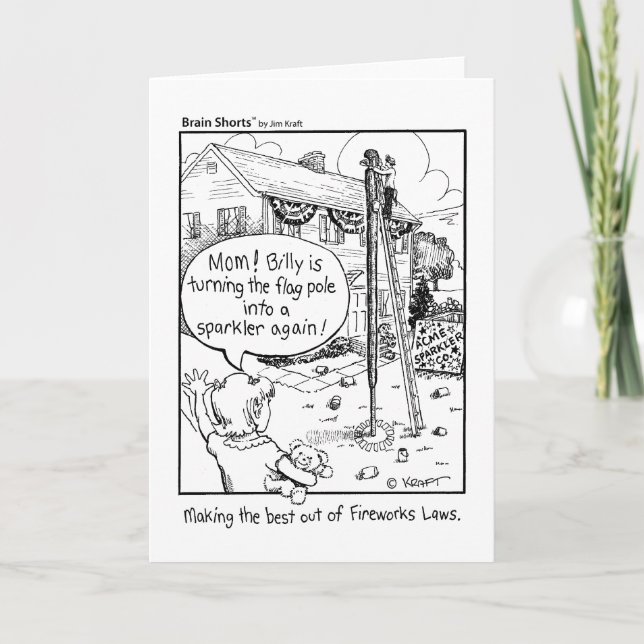 "Jätte- Sparkler" vid Jim Kraft Kort (Framsida)