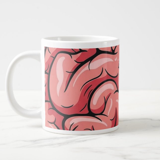 Jätte specialmugg för hjärnmönster jumbo mugg (Vänster)