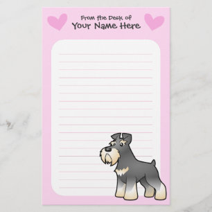Jätte-/standard/miniatyrSchnauzerkärlek Brevpapper