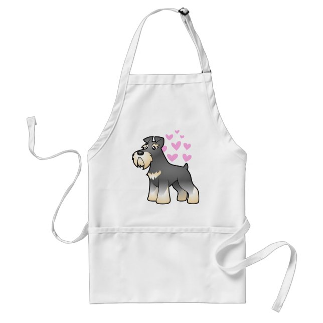 Jätte-/standard/miniatyrSchnauzerkärlek Förkläde (Framsidan)