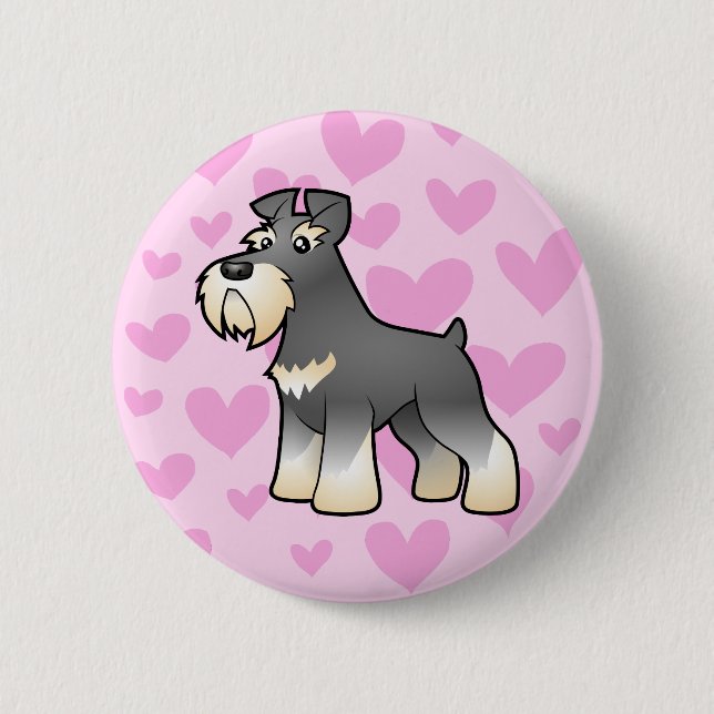 Jätte-/standard/miniatyrSchnauzerkärlek Knapp (Framsida)
