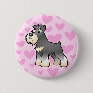 Jätte-/standard/miniatyrSchnauzerkärlek Knapp