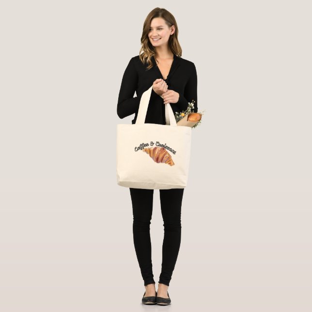 Jätte stor shoppingväska med croissant-design  jumbo tygkasse (Fram (modell))