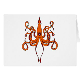 jätte- tioarmad bläckfisk hälsningskort