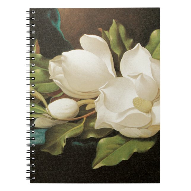 Jätte- vitMagnolias Anteckningsbok Med Spiral (Framsidan)