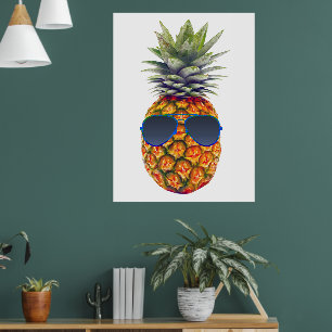 Jätteananas som bär solglasögon, matlovers, ZSSG Poster