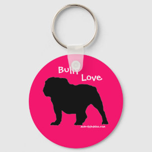 Jättebra kärlekbulldoggkeychain nyckelring
