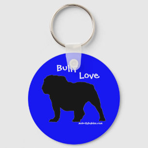 Jättebra kärlekbulldoggkeychain nyckelring
