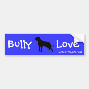 Jättebra kärlekBullmastiff bildekal - blått