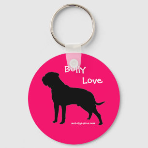 Jättebra kärlekbullmastiffkeychain nyckelring