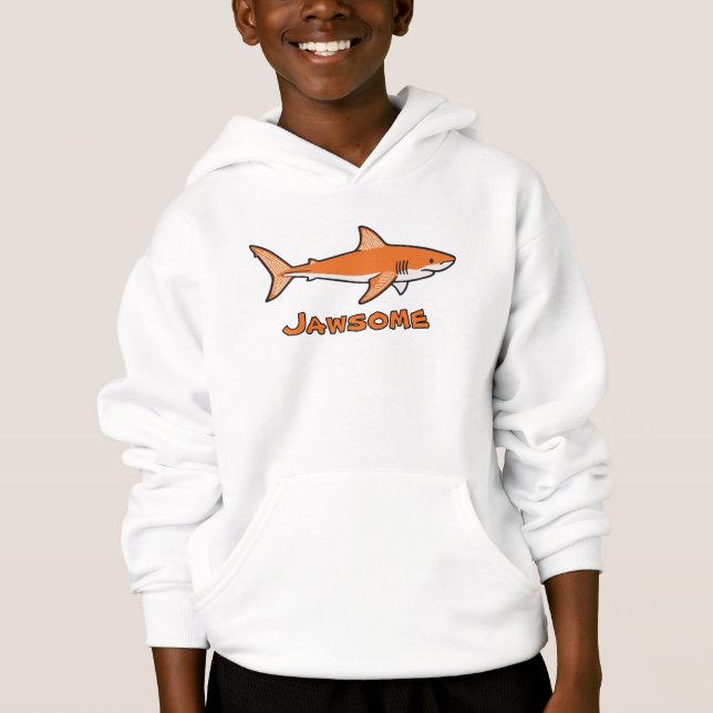 Jättebra orange haj  t shirt (Framsida)