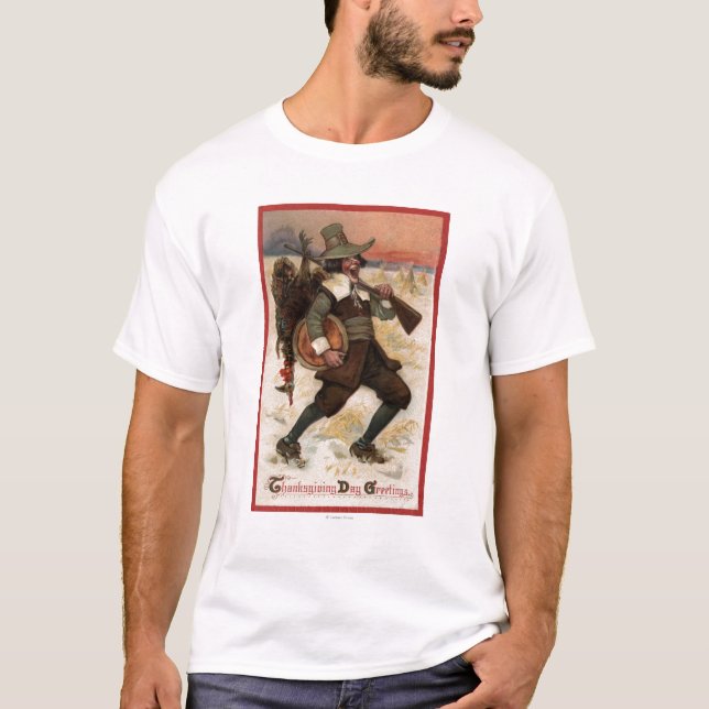 Jätteglad Turkiet jägare T Shirt (Framsida)