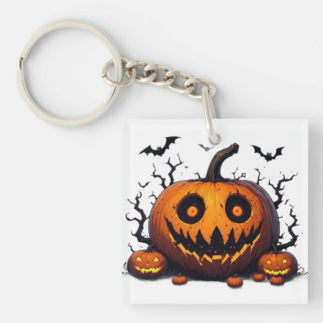 Jätteglödande pumpa med ond Halloween-smile 😱🎃 (Framsidan)