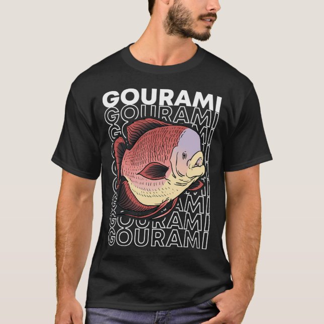 Jättegourami fisk 80-talets monsterfisk t shirt (Framsida)