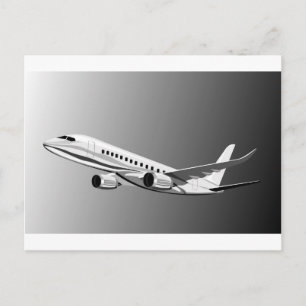 jättejetplan flygplan luftfartyg flygande flygning vykort