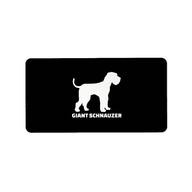 jättelika schnauzer-premie adressetikett (Framsidan)