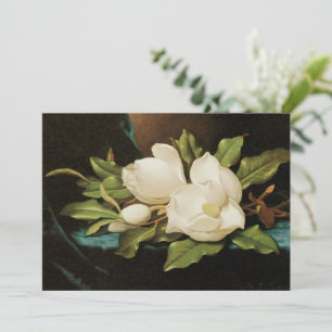 Jättemagnolior på en blå sammetsduk av MJ Heade