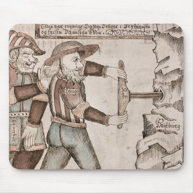 Jätten Baugi som övertalas av Odin Musmatta (Framsidan)