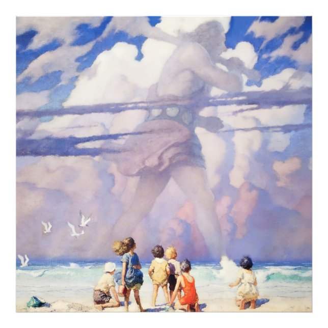 “Jätten” Sago-konst av NC Wyeth Fototryck (Framsidan)