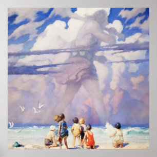 “Jätten” Sago-konst av NC Wyeth Poster