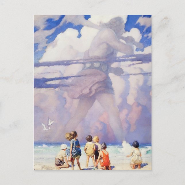 “Jätten” Sago-konst av NC Wyeth Vykort (Framsida)