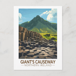 Jättens stig Northern Ireland Illustration Vykort