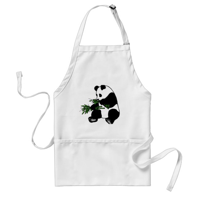 Jättepanda äter bambu förkläde (Framsidan)