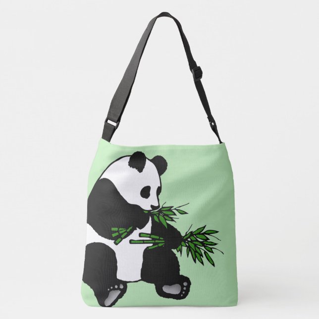 Jättepanda Grön Axelväska (Baksida)