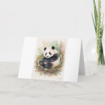 Jättepanda hoprullad i det ihåliga bladlocket häls