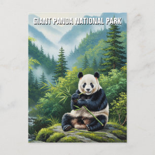Jättepanda nationalpark Kina Resa Vykort