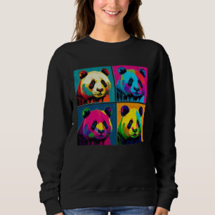 Jättepanda Pop Illustration Färgglada Djur Män T Shirt