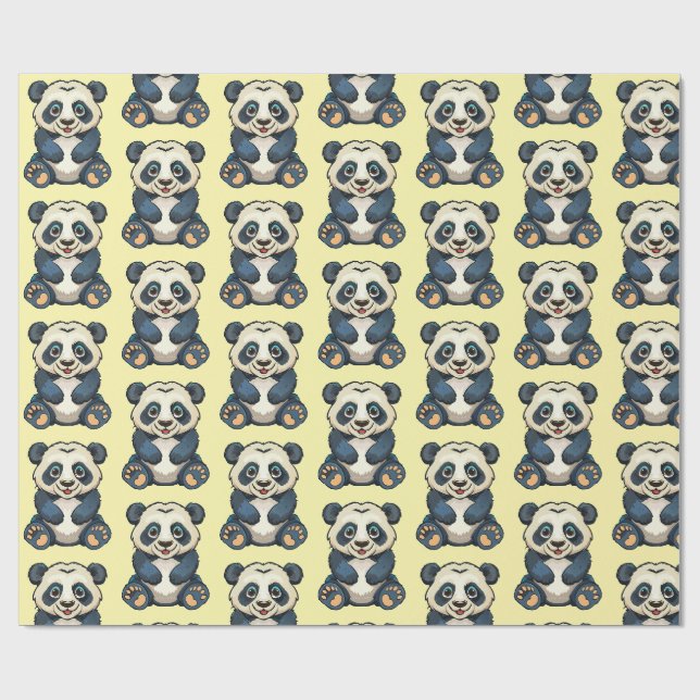 Jättepanda Presentpapper (Platt)