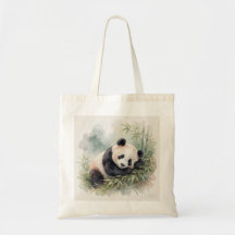 Jättepanda som sover vid dimmiga bergets bambu