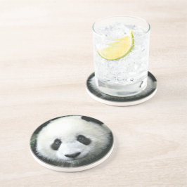 Jättepanda som vilar i grönt gräs underlägg