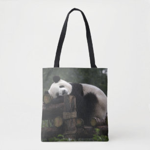 Jättepandor på jättepanda-skydd tygkasse