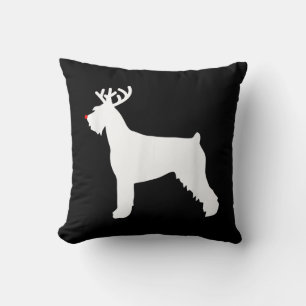 jätteschnauzer reindeer christmas hund kudde