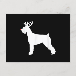 jätteschnauzer reindeer christmas hund meddelande vykort