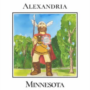 Jättevikinghälsning, Alexandria, Minnesota Klistermärken
