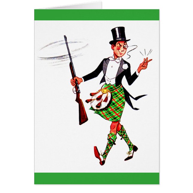 jaunty Scotsman med gevär OBS Kort (Framsidan)