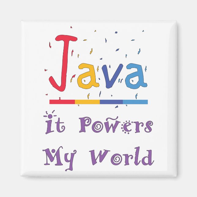 Java är min världsmagnet magnet (Framsidan)