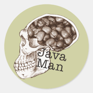 Java Bean Man Runt Klistermärke